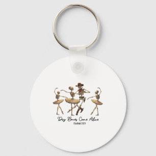 Funny Christian Halloween Ballet Cowboy Skeleton P Key Ring