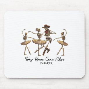 Funny Christian Halloween Ballet Cowboy Skeleton P Mouse Mat