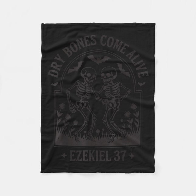 Funny Christian Halloween Dry Bones Come Alive Jes Fleece Blanket (Front)