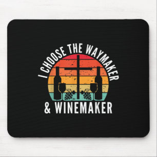 Funny Christian Jesus N Wine Humour Vintage Quotes Mouse Mat