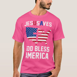 Funny Christian Jesus Saves Patriotic Usa God Bles T-Shirt