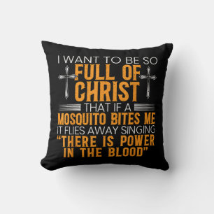 Funny Christian Religious Servant Of God Faithful  Cushion