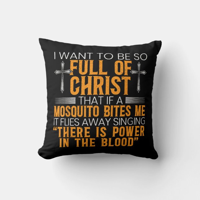 Funny Christian Religious Servant Of God Faithful  Cushion (Front)