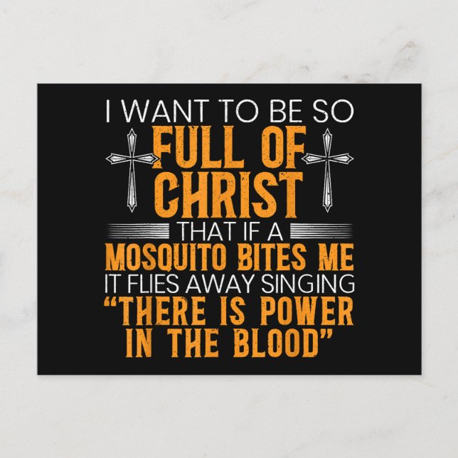 Funny Christian Religious Servant Of God Faithful  Holiday Postcard (Front)