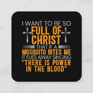 Funny Christian Religious Servant Of God Faithful Square Business Card