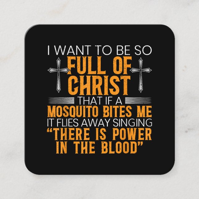 Funny Christian Religious Servant Of God Faithful  Square Business Card (Front)