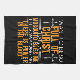 Funny Christian Religious Servant Of God Faithful  Tea Towel