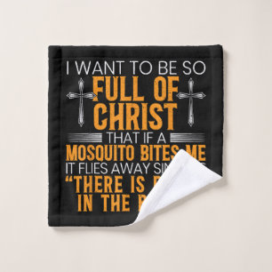 Funny Christian Religious Servant Of God Faithful  Wash Cloth