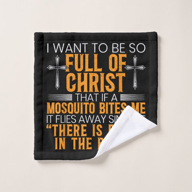 Funny Christian Religious Servant Of God Faithful  Wash Cloth (Wash Cloth)