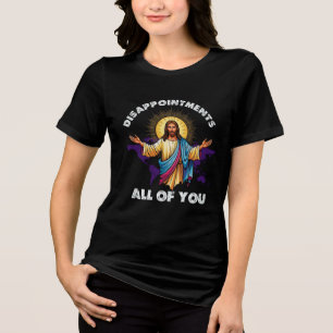 Funny Christian T-shirt   Jesus Meme Tri-Blend Shirt