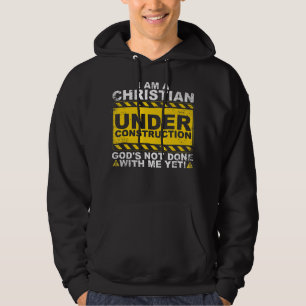 Funny Christian Under Construction Gift Catholic M Hoodie