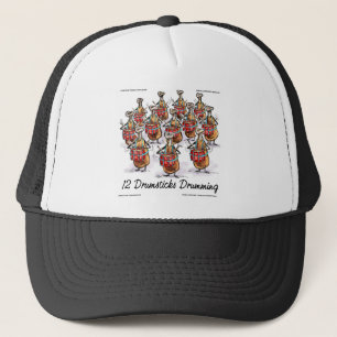 Funny Christmas 12 Drumsticks Drumming Gifts & Tee Trucker Hat
