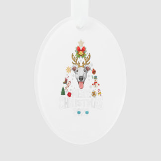 Funny Christmas 2020 Tree Greyhound Mask Costume Ornament