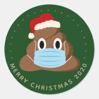 Funny Christmas 2020Poop Emoji Wear a Mask