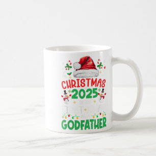 Funny Christmas 2025 Is My First Xmas As A Godfath Coffee Mug