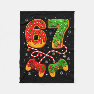 Funny Christmas 67 Gamer Xmas Holiday Boys Kids  Fleece Blanket