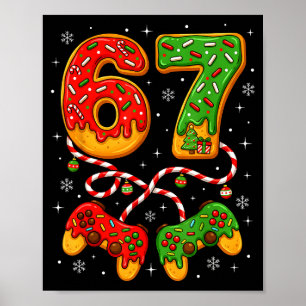 Funny Christmas 67 Gamer Xmas Holiday Boys Kids Poster