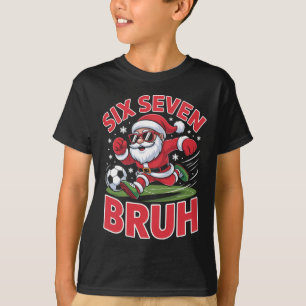 Funny Christmas 67 Meme Bruh Soccer Santa Xmas Paj T-Shirt