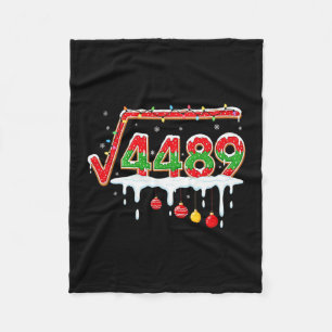 Funny Christmas 67 Meme Square Root 4489 Slang Mat Fleece Blanket