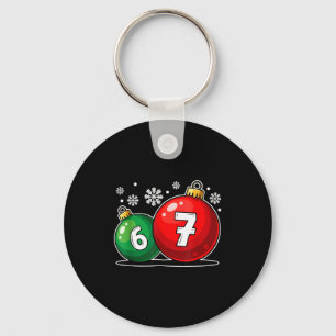 Funny Christmas 67 Six Seven Meme Gen Alpha Slang Key Ring
