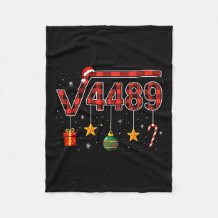 Funny Christmas 6 7 Six Seven Meme Square Root 448 Fleece Blanket