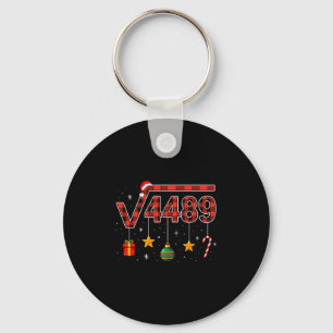 Funny Christmas 6 7 Six Seven Meme Square Root 448 Key Ring