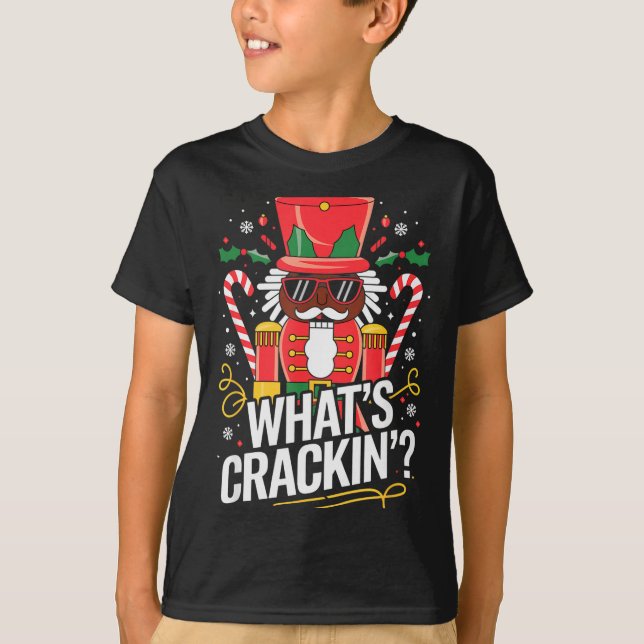 Funny Christmas African American Nutcracker Men Wo T-Shirt (Front)
