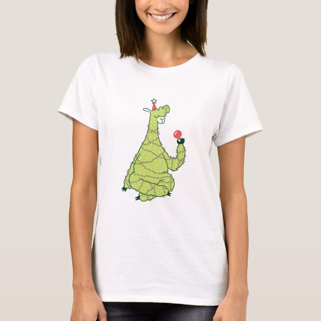 Funny Christmas Alpaca T-Shirt (Front)
