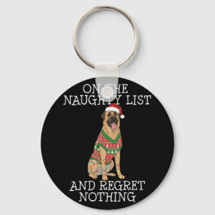 Funny Christmas Anatolian Shepherd Dog Naughty Lis Key Ring