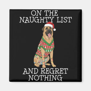 Funny Christmas Anatolian Shepherd Dog Naughty Lis Magnet