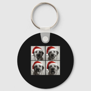 Funny Christmas Anatolian Shepherd Santa Dog Photo Key Ring
