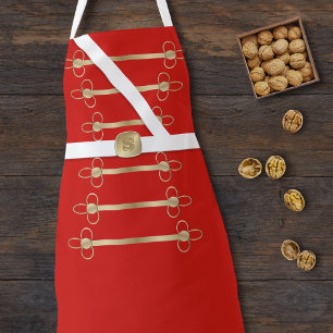 Funny Christmas Apron Nutcracker Soldier Costume