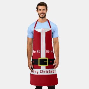 Funny Christmas Apron with Santa Design