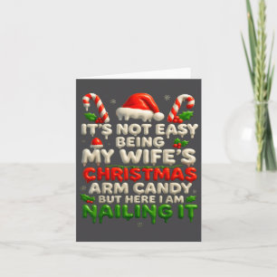 Funny Christmas Arm Candy Husband Holiday Couple H Card