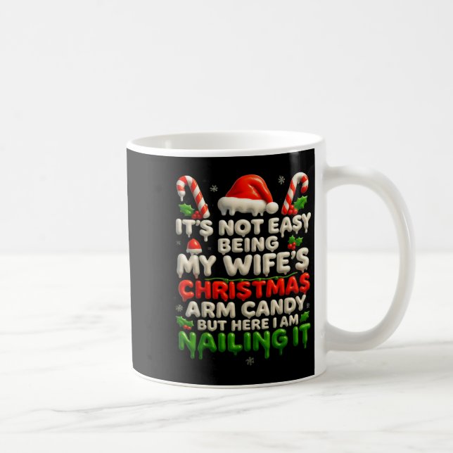 Funny Christmas Arm Candy Husband Holiday Couple H Coffee Mug (Right)