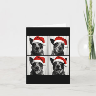 Funny Christmas Australian Cattle Dog Santa Photo Card