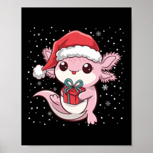 Funny Christmas Axolotl Xmas Axolotl For Men Women Poster