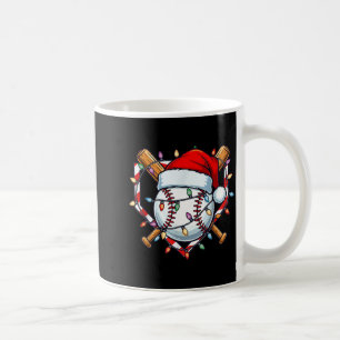Funny Christmas Baseball Santa Hat For Baseball Pl Coffee Mug