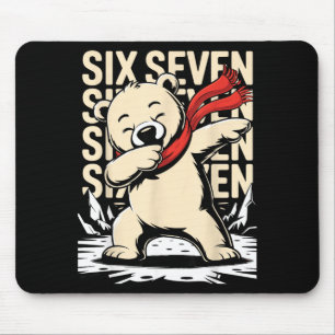 Funny Christmas Bear Dabbing Xmas Dab Six Seven 67 Mouse Mat