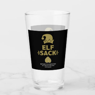 Funny Christmas Beer Labels Glass