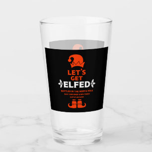 Funny Christmas Beer Labels Glass