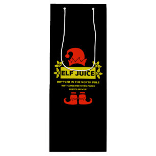 Funny Christmas Beer Labels Wine Gift Bag