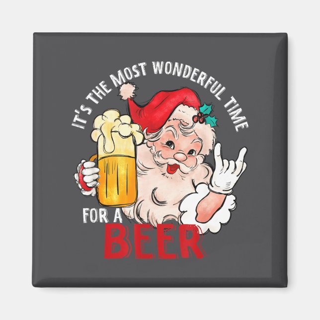 Funny Christmas Beer Meme Most Wonderful For Craft Magnet (Front)