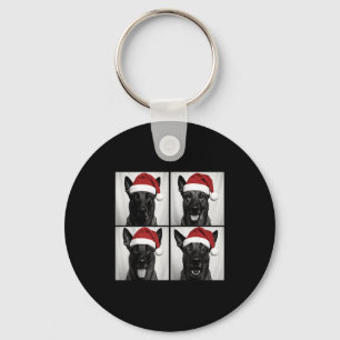 Funny Christmas Belgian Malinois Santa Dog Lover P Key Ring