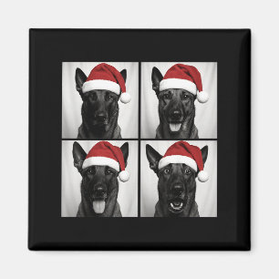Funny Christmas Belgian Malinois Santa Dog Lover P Magnet