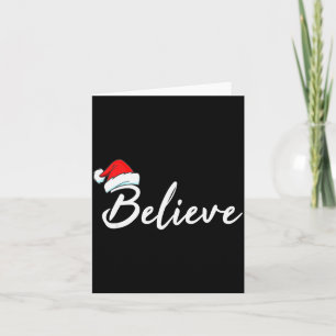 Funny Christmas Believe Santa Pajama Outfit Men &a Card