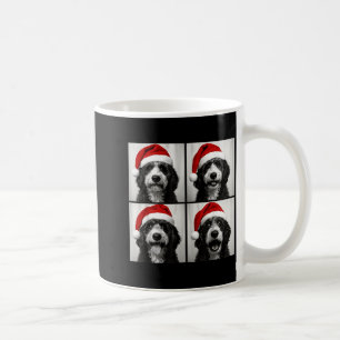 Funny Christmas Bernedoodle Santa Doodle Dog Photo Coffee Mug