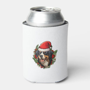 Funny Christmas Bernese Mountain Dog Can Cooler