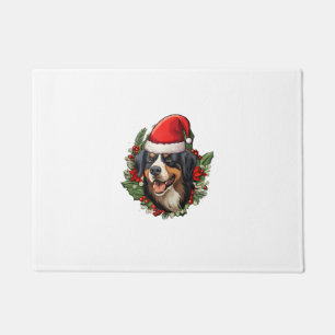 Funny Christmas Bernese Mountain Dog  Doormat