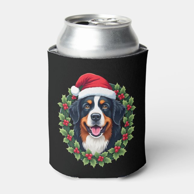 Funny Christmas Bernese Mountain Dog Tank Top Can Cooler (Can Front)